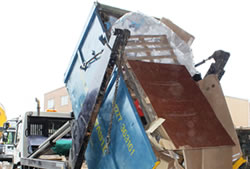 Skip Hire Essex unloading a skip at the transfer station