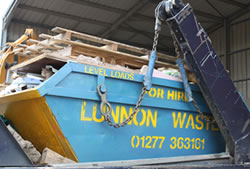 Skip Hire Essex loaded skip